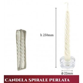 CANDELA SPIRALE D22 H250 BIANCO Confezione da 12 PZ