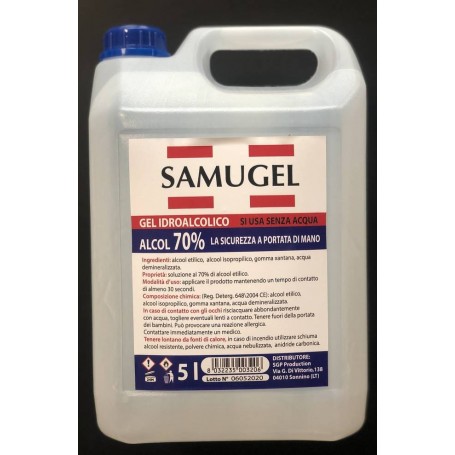 GEL IDROALCOLICO ALCOOL 70% TANICHE DA 5LT Confezione da 3 PZ