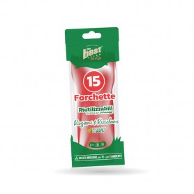 THE BEST FORCHETTE RIUT.15PZ ROSSE Confezione da 30 PZ