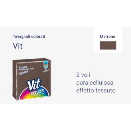 VIT TOVAGLIOLI MARRONE DOPPIOVELO 32*32 Confezione da 24 PZ
