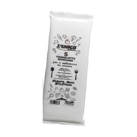 UNICO TOVAGLIETTE MONOUSO BABY 5PZ 30x50CM Confezione da 12 PZ