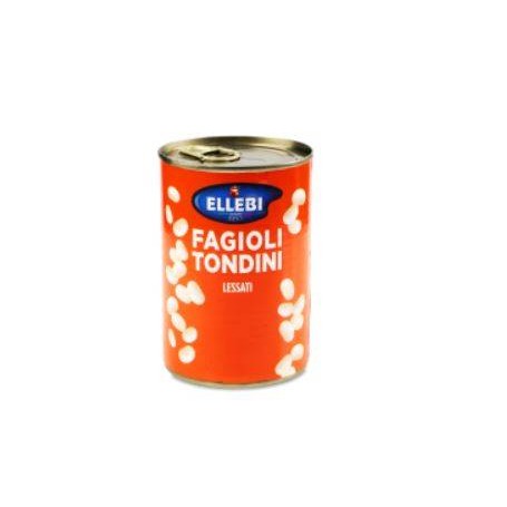 FAGIOLI TONDINI LESS.SCAT. GR.400 ELLEBI  Confezione da 24 PZ