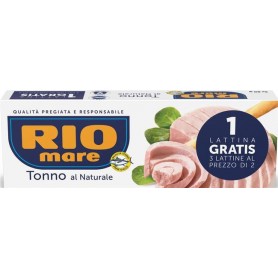 RIO MARE TONNO AL NATURALE 80GRX2+1PZ Confezione da 32 PZ