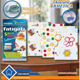SACCO SALVASPAZIO SOTTOVUOTO 70X110 FATIGATI Confezione da 12 PZ