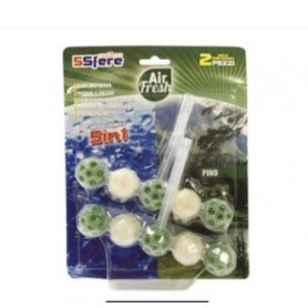 AIRFRESH DEO WC 5SFERE 2PZ 50GR PINO Confezione da 24 PZ