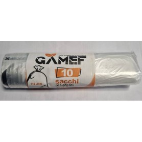 GAMEF SACCHI 70X110 10PZ NEUTRO 110LT Confezione da 40 PZ