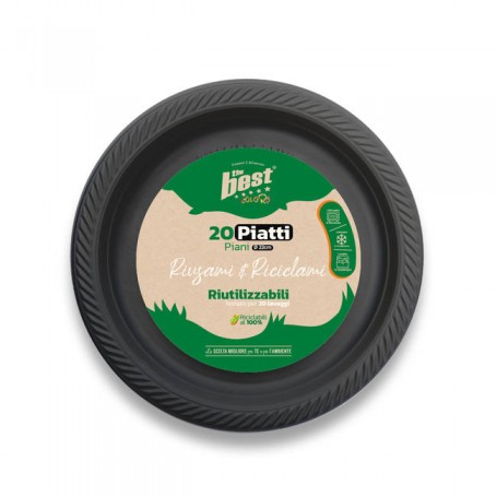 THE BEST PIATTI PIANI NERI 20PZ 20LAV Confezione da 10 PZ