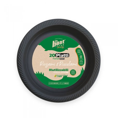 THE BEST PIATTI FONDI NERI 20PZ 20LAV Confezione da 20 PZ