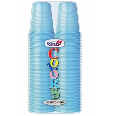 DOPLA BICCH.AZZURRO 200ML 100PZ C02447 Confezione da 30 PZ