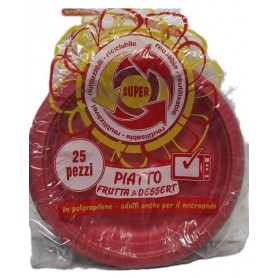 PIATTI FRUTTA ROSSI 25PZ SUPER Confezione da 25 PZ
