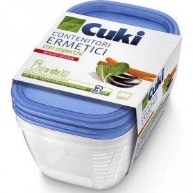 CUKI CONT.RETTANG. C/C PLAST.3PZ C270038 Confezione da 6 PZ