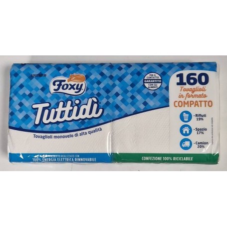 FOXY TUTTIDI  160PZ 33X1V BIANCO FXI341025BX Confezione da 25 PZ