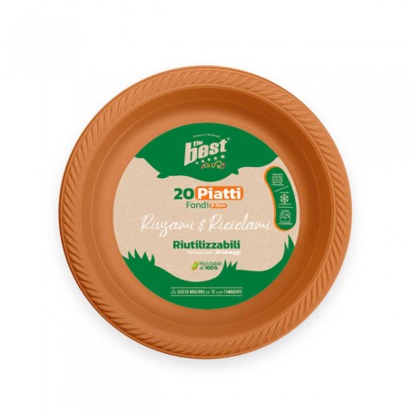 THE BEST PIATTI FONDI ARANCIO 20PZ 20LAV Confezione da 20 PZ