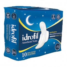 IDROFIL ASSORBENTI NOTTE C/ALI 10PZ Confezione da 24 PZ