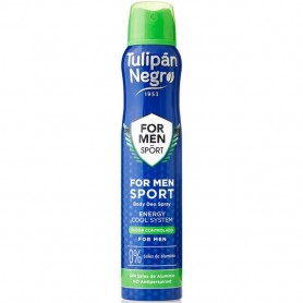 TULIPAN NEGRO DEO SPRAY 200ML FOR MEN SPORT Confezione da 12 PZ