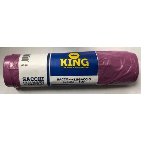 SACCO KING ROSA CON LEGACCIO 70x110 10 PZ C.009 Confezione da 32 PZ