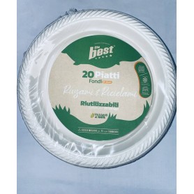 THE BEST PIATTI FONDI BIANCHI 20PZ 20LAV Confezione da 20 PZ