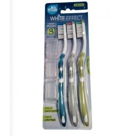 AIRFRESH SPAZZOLINO 3PZ WHITE+COVER MEDI Confezione da 12 PZ