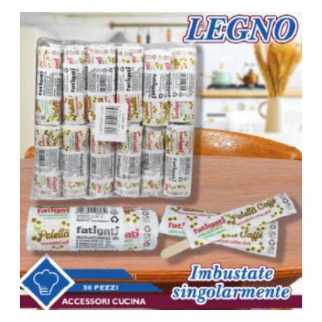 FATIGATI PALETTINA XCAFFE LEGNO IMB.SING.50PZ Confezione da 12 PZ
