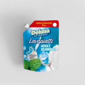 DELIZIA LAVAPIATTI 2LT MENTABICARBONATO Confezione da 6 PZ