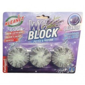 KLEANET WC BLOCK 3PZ LAVANDA FATIGATI Confezione da 12 PZ