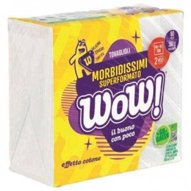 WOW TOVAGLIOLI 38X38 2V 80PZ Confezione da 24 PZ