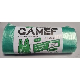 GAMEF SACCHI C/MANICI 55X70 15PZ MENTA Confezione da 40 PZ