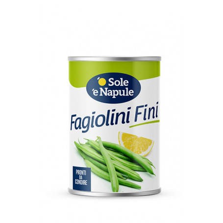 FAGIOLINI FINI 400GR O SOLE E NAPULE Confezione da 12 PZ