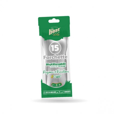 THE BEST FORCHETTE RIUT.15PZ ARGENTO Confezione da 30 PZ